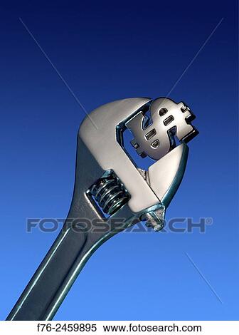 Conceptual image of a wrench / tool manipulating money. View Large Photo Image Stock Photography - Conceptual image of a wrench / tool manipulating money.. Fotosearch