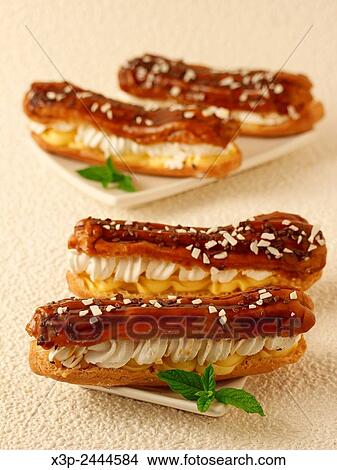Picture - Creamed eclairs.. Fotosearch