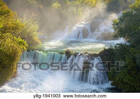Croatia - Krka National Park, waterfall on the Krka River, Croatia. View Large Photo Image Stock Image - Croatia - Krka National Park, waterfall on the Krka River, Croatia.. Fotosearch