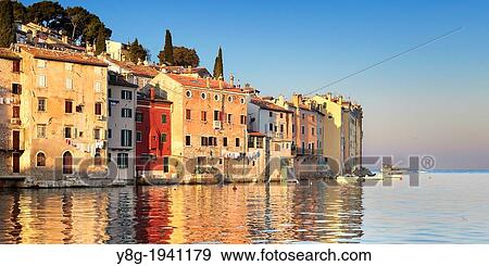 Croatia - Rovinj Old Town, Istria, Croatia. View Large Photo Image Stock Photo - Croatia - Rovinj Old Town, Istria, Croatia.. Fotosearch