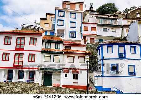 Cudillero village. Asturias, Spain, Europe. View Large Photo Image Stock Photograph - Cudillero village. Asturias, Spain, Europe.. Fotosearch