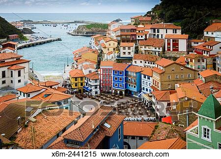 Stock Photography - Cudillero village. Asturias, Spain, Europe.. Fotosearch
