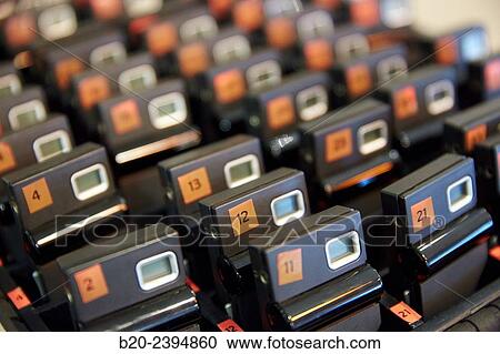 Stock Image - Devices for simultaneous translation. Congress. Seminar.. Fotosearch