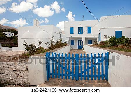Entrance of a house in Artemonas village, Sifnos, Cyclades Islands, Greek Islands, Greece, Europe. View Large Photo Image Stock Image - Entrance of a house in Artemonas village, Sifnos, Cyclades Islands, Greek Islands, Greece, Europe.. Fotosearch