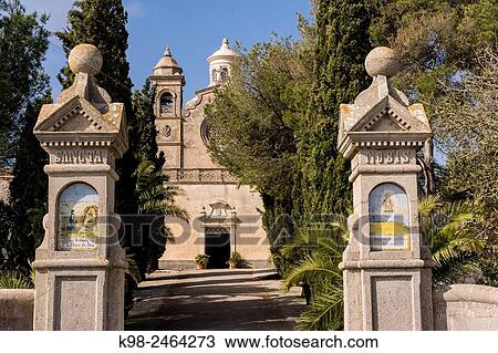Ermita de Bonany, siglo XVII, Petra, Mallorca, balearic islands, spain, europe. View Large Photo Image Stock Image - Ermita de Bonany, siglo XVII, Petra, Mallorca, balearic islands, spain, europe.. Fotosearch