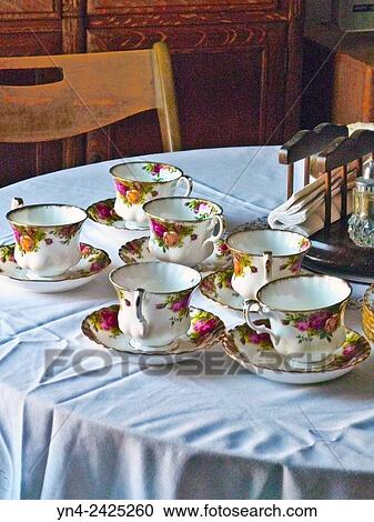 Fine china tea set. View Large Photo Image Stock Image - Fine china tea set.. Fotosearch