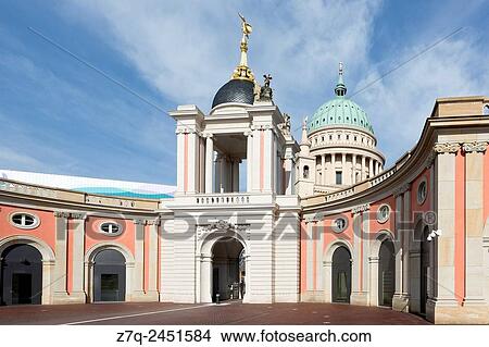 Fortuna Portal in front of St Nicholas Church, Potsdam, Germany. View Large Photo Image Picture - Fortuna Portal in front of St Nicholas Church, Potsdam, Germany.. Fotosearch