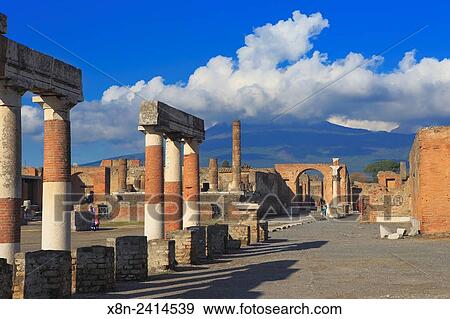 Forum, Pompeii, Campania, Italy. View Large Photo Image Stock Photo - Forum, Pompeii, Campania, Italy.. Fotosearch