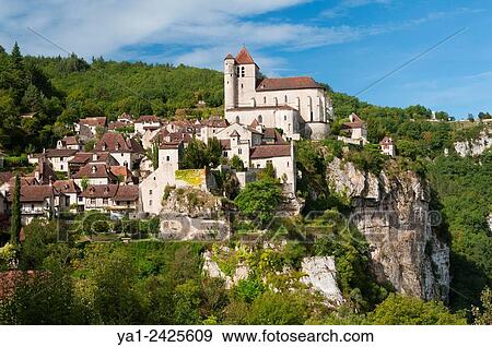 France, Quercy, Lot 46, Saint-Cirq-Lapopie village View Large Photo Image Stock Photo - France, Quercy, Lot 46, Saint-Cirq-Lapopie village. Fotosearch
