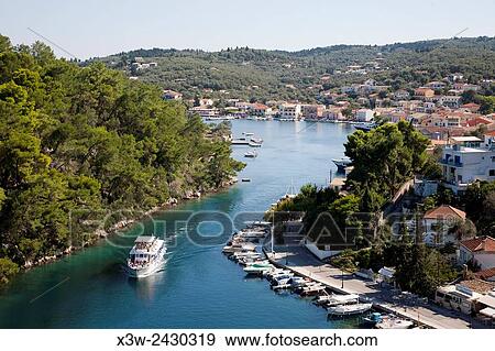 Gaios village, Ionian Islands, Paxi island, Greece, Europe. View Large Photo Image Stock Photo - Gaios village, Ionian Islands, Paxi island, Greece, Europe.. Fotosearch