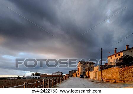 Gallocanta village in autumn Migration cranes (Grus grus). Landscapes, Arag? n, Spain. View Large Photo Image Stock Image - Gallocanta village in autumn Migration cranes (Grus grus). Landscapes, Arag? n, Spain.. Fotosearch