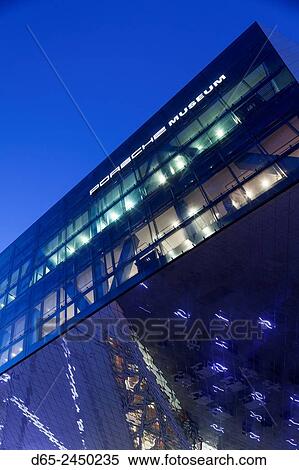 Germany, Baden-Wurttemburg, Stuttgart-Zuffenhausen, Porsche Car Museum, dawn. View Large Photo Image Stock Photography - Germany, Baden-Wurttemburg, Stuttgart-Zuffenhausen, Porsche Car Museum, dawn.. Fotosearch