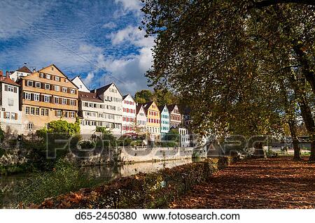 Germany, Baden-Wurttemburg, Tubingen, old town buildings along the Neckar River. View Large Photo Image Stock Image - Germany, Baden-Wurttemburg, Tubingen, old town buildings along the Neckar River.. Fotosearch