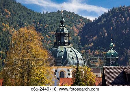 Germany, Bavaria, Ettal, Kloster Ettal monastery, exterior. View Large Photo Image Stock Photo - Germany, Bavaria, Ettal, Kloster Ettal monastery, exterior.. Fotosearch