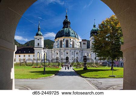 Germany, Bavaria, Ettal, Kloster Ettal monastery, exterior. View Large Photo Image Stock Photography - Germany, Bavaria, Ettal, Kloster Ettal monastery, exterior.. Fotosearch