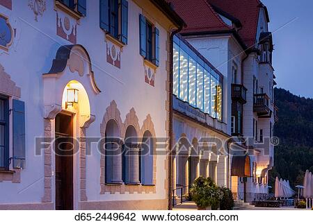 Germany, Bavaria, Hohenschwangau, Museum of Bavarian Kings, dawn. View Large Photo Image Stock Image - Germany, Bavaria, Hohenschwangau, Museum of Bavarian Kings, dawn.. Fotosearch