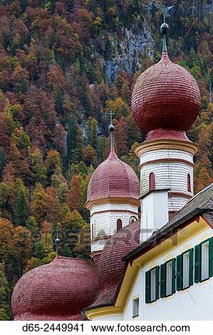 Germany, Bavaria, Konigsee, St. Bartholoma, St. Bartholoma chapel, fall. View Large Photo Image Stock Image - Germany, Bavaria, Konigsee, St. Bartholoma, St. Bartholoma chapel, fall.. Fotosearch