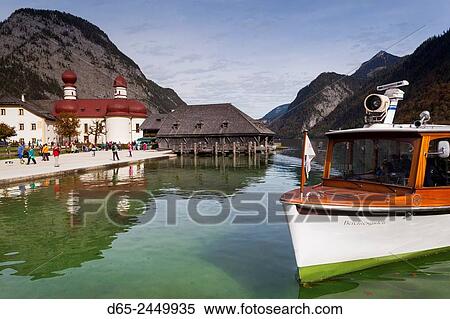 Germany, Bavaria, Konigsee, St. Bartholoma, St. Bartholoma chapel, fall. View Large Photo Image Stock Photography - Germany, Bavaria, Konigsee, St. Bartholoma, St. Bartholoma chapel, fall.. Fotosearch