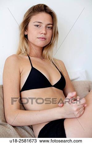 girl in bed with bikini View Large Photo Image Stock Image - girl in bed with bikini. Fotosearch