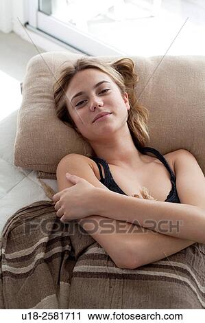girl in bed with bikini View Large Photo Image Stock Image - girl in bed with bikini. Fotosearch