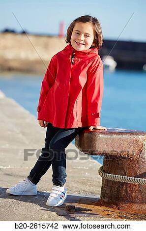 Girl in the fishing port. Hondarribia. Gipuzkoa. Basque Country. Spain View Large Photo Image Stock Image - Girl in the fishing port. Hondarribia. Gipuzkoa. Basque Country. Spain. Fotosearch