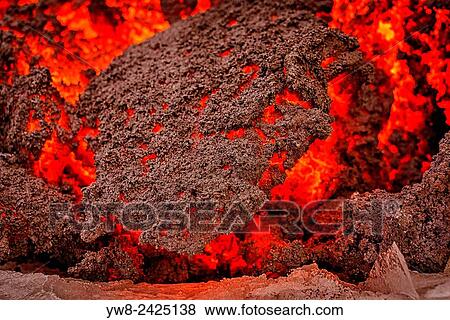 Glowing Lava flowing, Holuhraun Fissure Eruption, Bardarbunga Volcano, Iceland. View Large Photo Image Stock Photo - Glowing Lava flowing, Holuhraun Fissure Eruption, Bardarbunga Volcano, Iceland.. Fotosearch