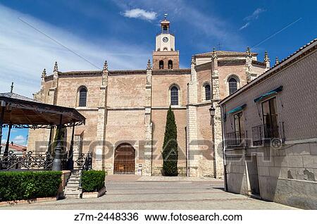 Stock Photograph - Gothic church of Santa Mar? a la Mayor. Coca. Segovia province. Castile-Leon. Spain.. Fotosearch
