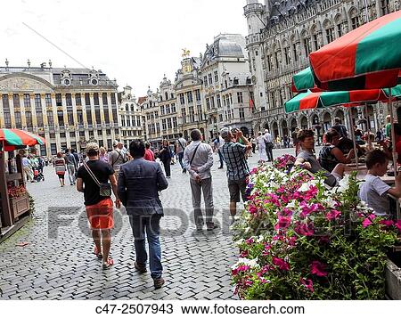 Grand Place, Brussels, Belgium. View Large Photo Image Stock Image - Grand Place, Brussels, Belgium.. Fotosearch