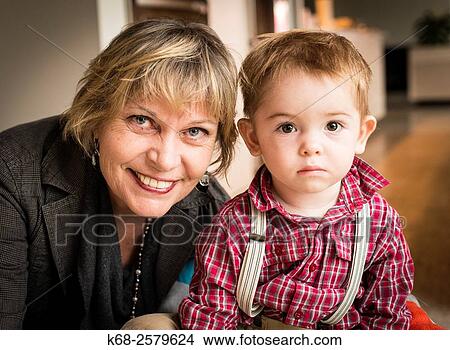 grandmother and grandson. View Large Photo Image Picture - grandmother and grandson.. Fotosearch