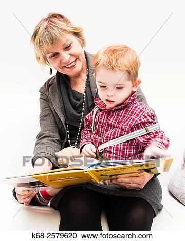 grandmother and grandson. View Large Photo Image Stock Image - grandmother and grandson.. Fotosearch