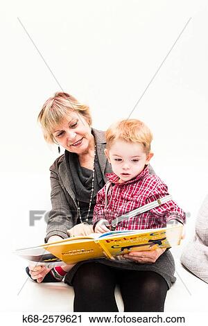 Stock Image - grandmother and grandson.. Fotosearch