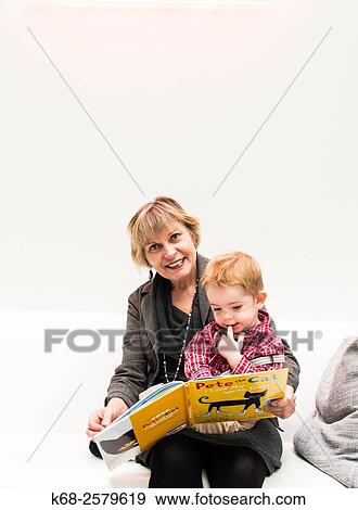 grandmother and grandson. View Large Photo Image Stock Photo - grandmother and grandson.. Fotosearch