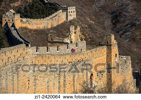 great chinese wall at jinshaling View Large Photo Image Picture - great chinese wall at jinshaling. Fotosearch