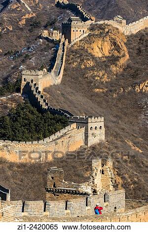 great chinese wall at jinshaling View Large Photo Image Stock Photography - great chinese wall at jinshaling. Fotosearch