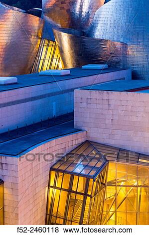 Stock Photo - Guggenheim Museum, Bilbao, Bizkaia, Basque Country, Spain, Europe.. Fotosearch