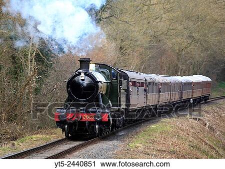 GWR Heavy Freight 2857 hauls a passenger service through rural Shropshire on the Severn Valley Railway, England, Europe. View Large Photo Image Stock Image - GWR Heavy Freight 2857 hauls a passenger service through rural Shropshire on the Severn Valley Railway, England, Europe.. Fotosearch