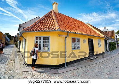 Stock Photo - Hans Christian Andersen's home in Odense, Denmark.. Fotosearch