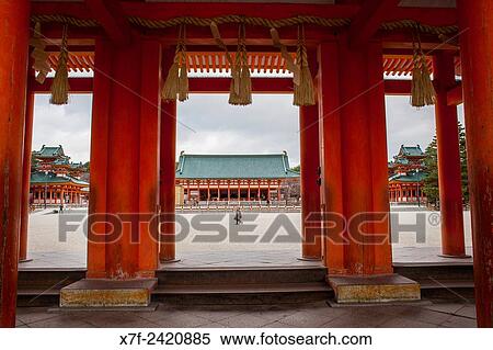 Heian Jingu Shrine, Kyoto, Japan. View Large Photo Image Stock Photography - Heian Jingu Shrine, Kyoto, Japan.. Fotosearch