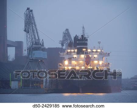HELSINKI, FINLAND Coal ship in harbor. View Large Photo Image Stock Photography - HELSINKI, FINLAND Coal ship in harbor.. Fotosearch