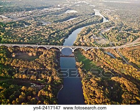 Stock Photo - Highway 55 bridge over the Minnesots River near Minneapolis and St. Paul.. Fotosearch
