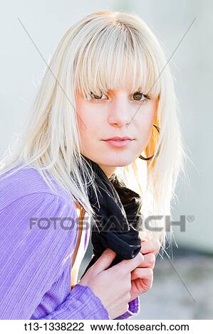 Holding Black scarf, young woman portrait View Large Photo Image Stock Image - Holding Black scarf, young woman portrait. Fotosearch