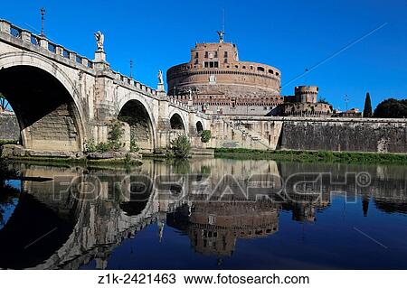 Italy. Rome. Castel Sant Angelo Mausoleum of Hadrian Ponte Sant Angelo. View Large Photo Image Stock Image - Italy. Rome. Castel Sant Angelo Mausoleum of Hadrian Ponte Sant Angelo.. Fotosearch