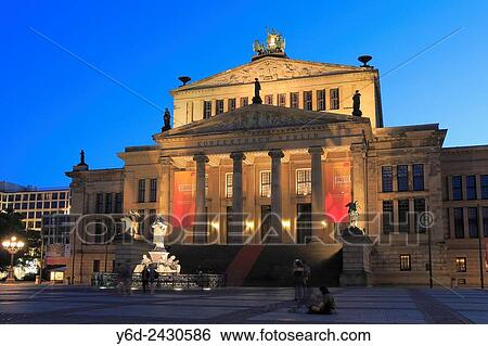 Konzerthaus at Night, Berlin, Germany. View Large Photo Image Stock Photograph - Konzerthaus at Night, Berlin, Germany.. Fotosearch