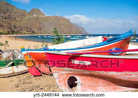 Las Teresitas beach, near Santa Cruz on Tenerife, Canary Islands, Spain. View Large Photo Image Picture - Las Teresitas beach, near Santa Cruz on Tenerife, Canary Islands, Spain.. Fotosearch