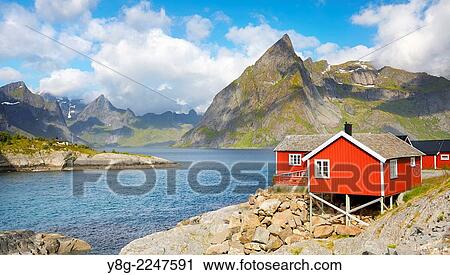 Stock Image - Lofoten Islands, Moskenes, Norway.. Fotosearch