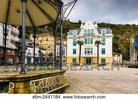 Picture - Luarca village. Asturias, Spain, Europe.. Fotosearch
