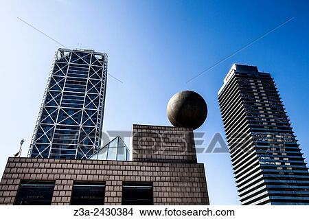 Picture - Mapfre tower and Hotel Arts, Barcelona. Catalonia, Spain.. Fotosearch