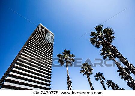 Mapfre tower, Pla? a dels Voluntaris, Barcelona. Catalonia, Spain. View Large Photo Image Stock Photo - Mapfre tower, Pla? a dels Voluntaris, Barcelona. Catalonia, Spain.. Fotosearch