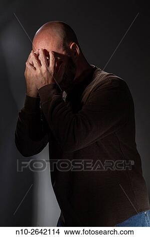 Middle age bald man with a beard. View Large Photo Image Picture - Middle age bald man with a beard.. Fotosearch
