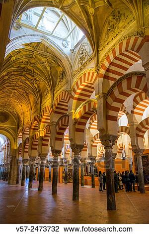 Mosque-cathedral, indoor view. Cordoba, Spain. View Large Photo Image Stock Image - Mosque-cathedral, indoor view. Cordoba, Spain.. Fotosearch